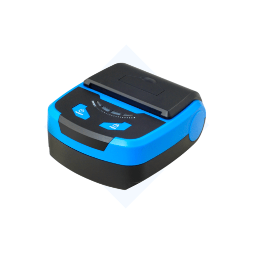 Impresora térmica portátil 80mm, 70 mm/seg, Wifi, USB, azul y negra, con funda incluida.